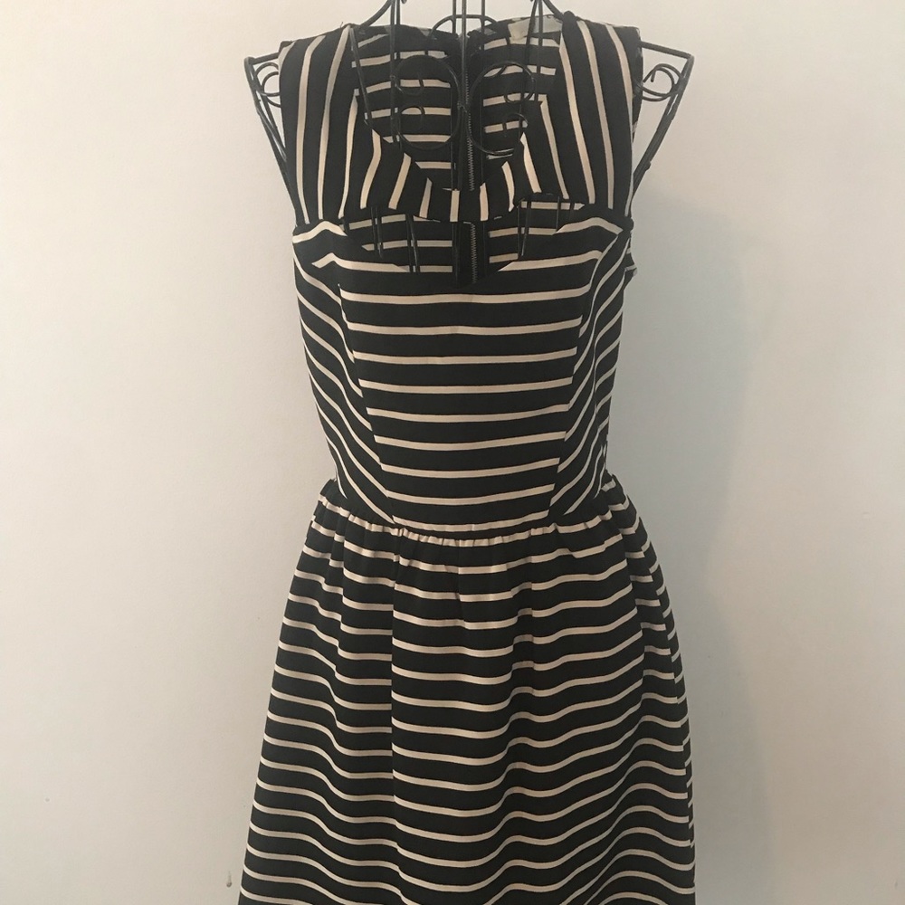 Nordstrom Lush black and white striped dress
